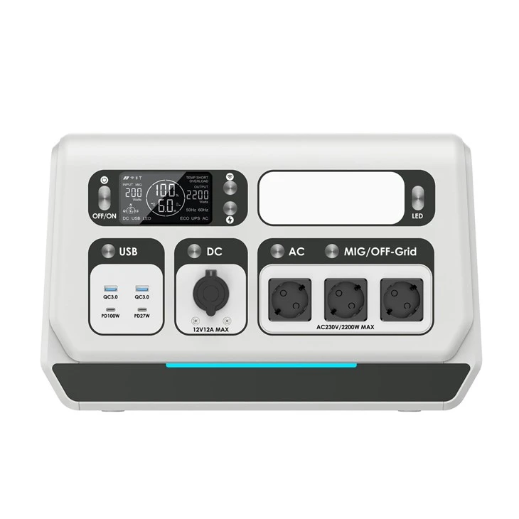 230V 2200W Grid Connected Portable Emergency Power Supply